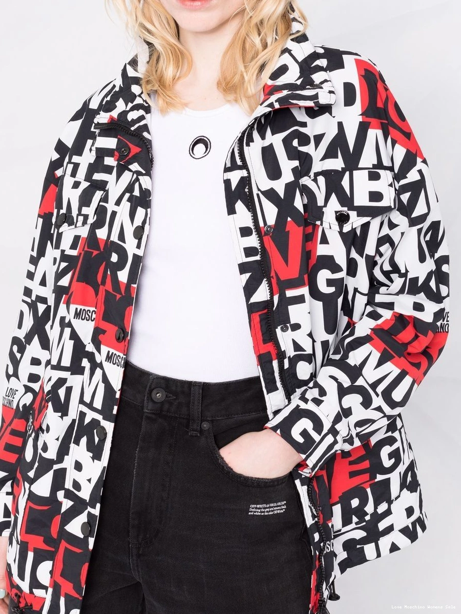 Affordable alphabet-print Moschino jacket Love Women 0430